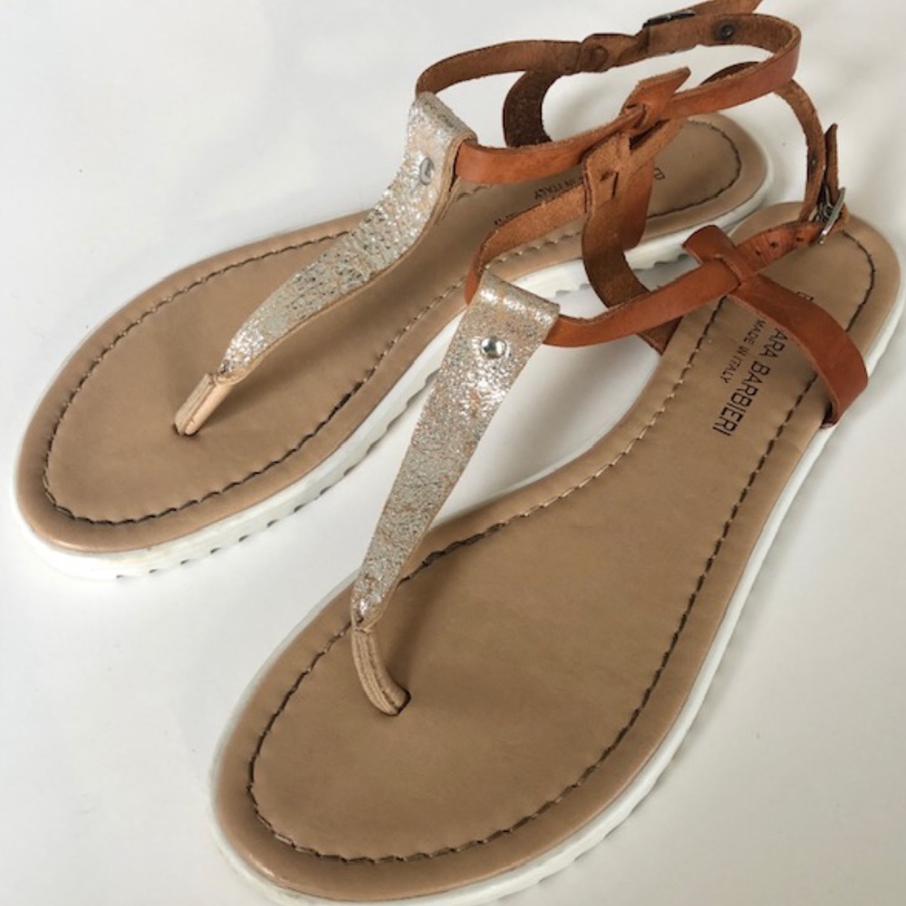 Barbara Barbieri Leather w/ Gold Sandals